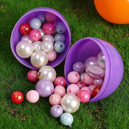 50/10PCS Easter Fillable Eggs Colorful Plastic Eggshell Creative Easter Gift Box Children's Toys Wedding Birthday Party Decor
