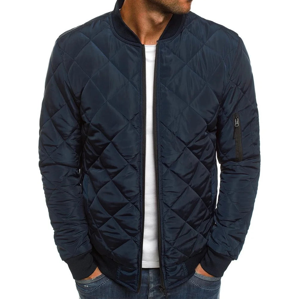 Men’s Lightweight Vintage Flight Jacket – Mesh‑Pressed Baseball Collar Coat
