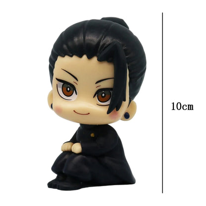 Anime Cute Fushiguro Toji Jujutsu Kaisen Figure Gojo Satoru Action Figure Q Version Doll Geto Suguru Statue 10cm PVC Model Toys
