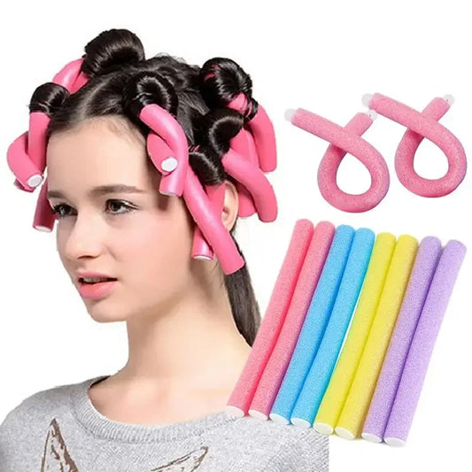 Flexible No Heat Hair Curling Rod 10pcs