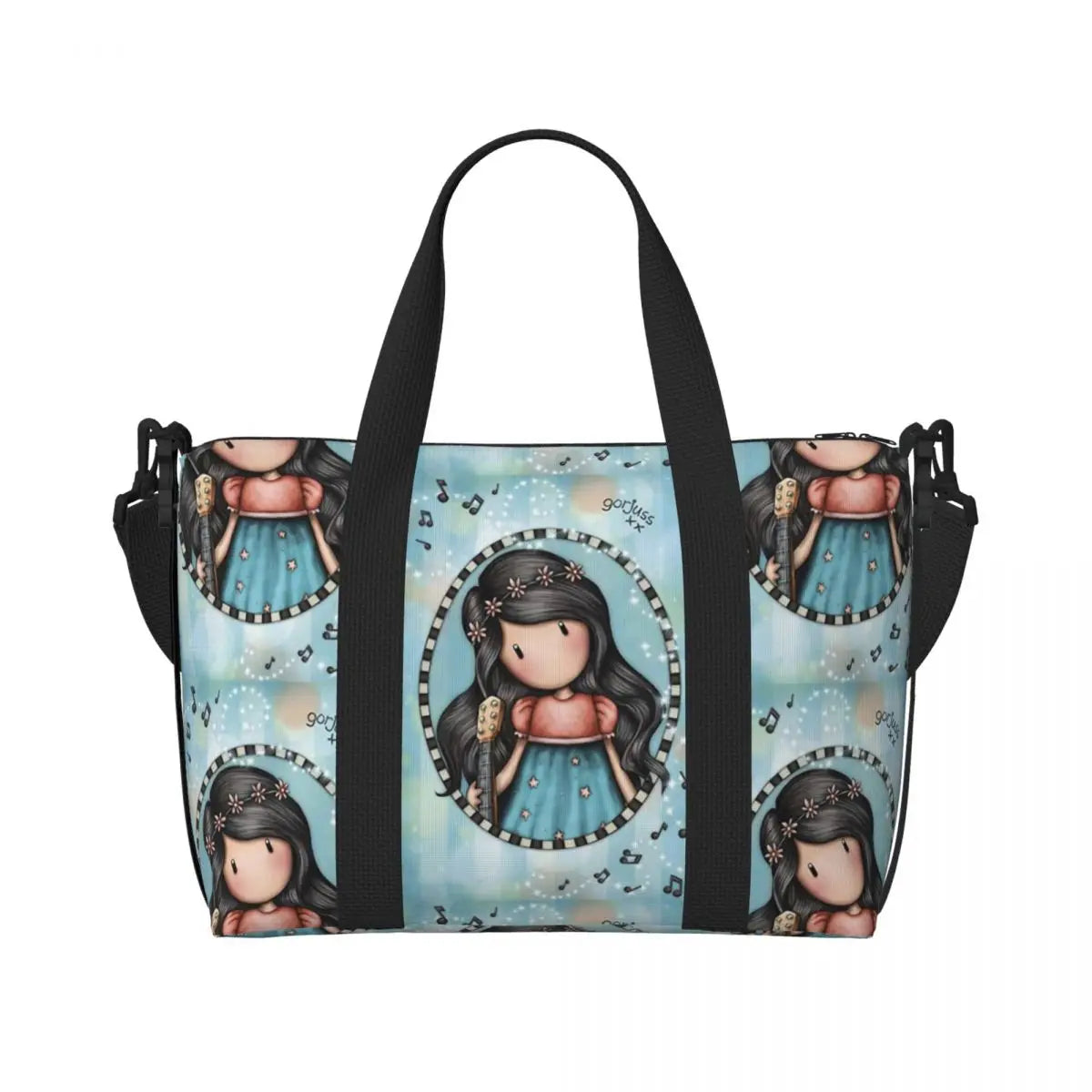 Santoro Gorjuss Large Beach & Travel Tote – Women’s Yoga, Gym, Shopping Shoulder Duffle Bag