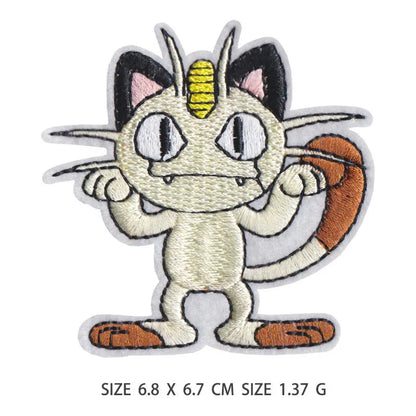 30‑Style Pokemon Embroidery Cloth Patches – Pikachu & Cartoon Iron‑On/Sew‑On Appliques for DIY Clothing