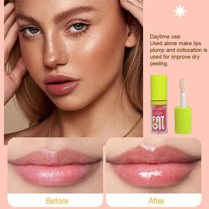 Lip Gloss Moisturizing Lip Plumper Oil Liquid Lipstick Long Lasting Makeup Transparent Lip Oil Tinted for Lip Care Cosmetics