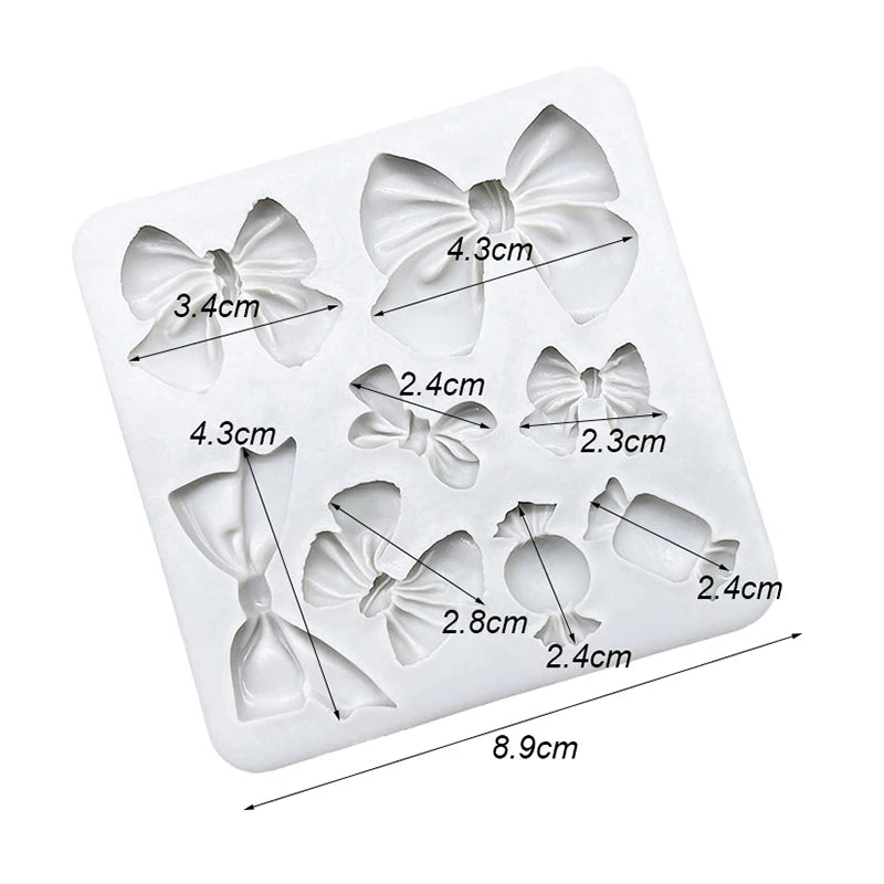Bow Bowknot Silicone Cake Baking Mold Sugarcraft Chocolate Cupcake Resin Tools Fondant Decorating Tools