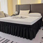 Pretty Comfort Ruffles Bed Skirts With Double Layers Elastic Belts-Wrinkle & Fade Resistant Fabric-15 and 18 Inch Height