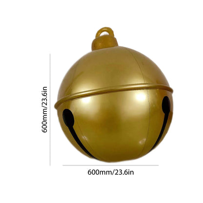 60CM Outdoor Christmas Inflatable Decorated Ball PVC Giant Big Balls Xmas Tree Decoration Inflatable Toy Ball Christmas Supplies