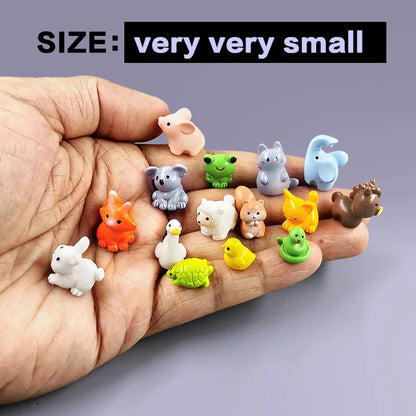 10Pcs Easter Rabbit Squirrel Elephant Fox Sheep Duck Pig Cat Frog Snake Figurine Miniature Fairy Garden Decoration Accessories