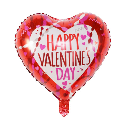 50‑Pack 18" Valentine’s Day Heart Foil Balloons – “I Love You” Helium Wedding & Romantic Party Decorations
