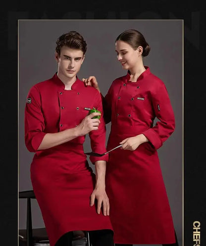 Hotel Canteen Back Kitchen Breathable Mesh Uniform Long-sleeved Short-sleeved Men's and Women's Chef's Work Clothes