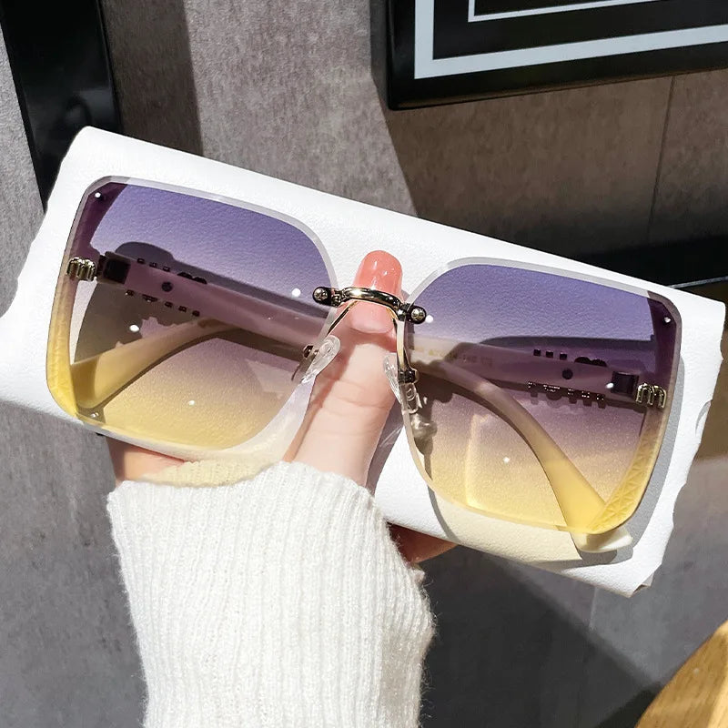 Womens fashion trimmed sunglasses