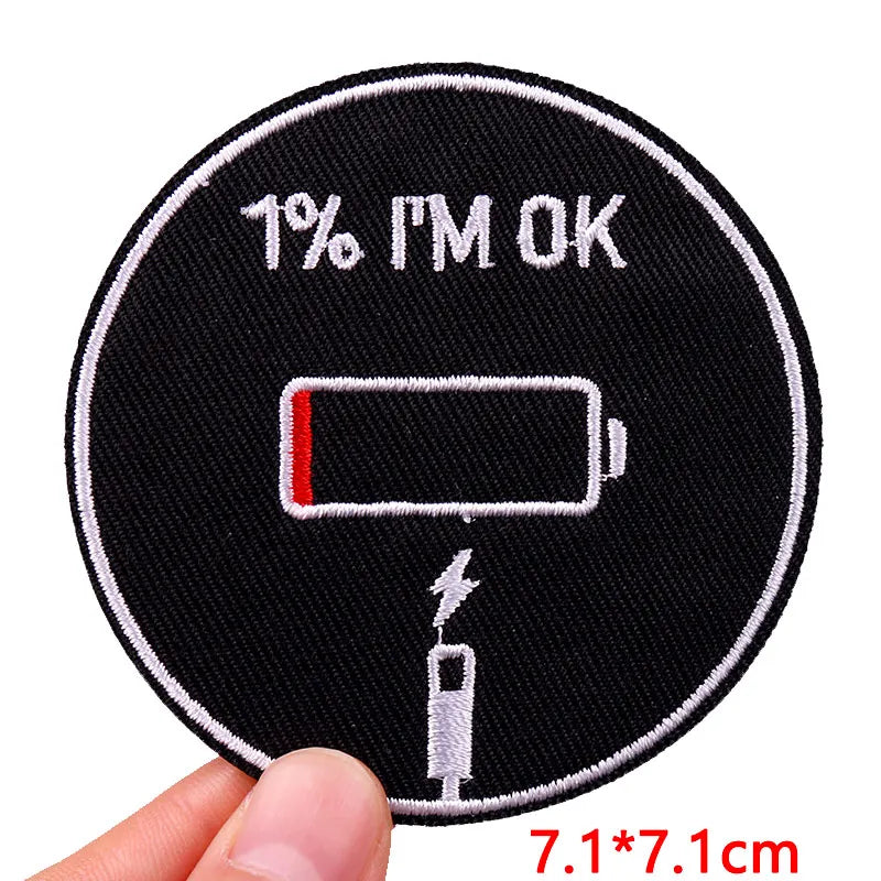 Letter Embroidered Patch Cartoon/Personality Letter Slogan Patch Iron On Patches For Clothing thermoadhesive Patches Sew Badges