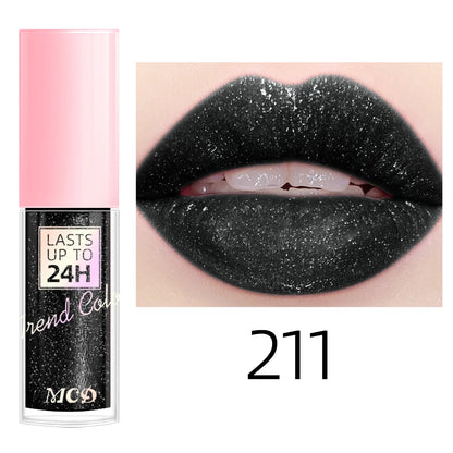 Glitter Lip Glaze Long Lasting Waterproof Liquid Lip Gloss Lipstick Makeup 18 Colors