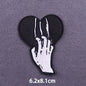 The Death Embroidery Iron On Patches For Clothing DIY Applique Patches On Clothes Skull Badges on backpack Jakcet
