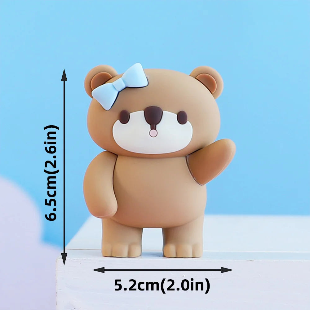 New Hot Air Balloon Cake Decoration Pink Blue Bear Cake Topper for Boy Girl Baby Shower Kids Happy Birthday Party Supplies Gifts