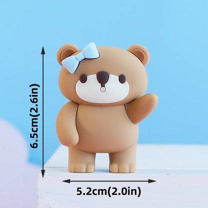 New Hot Air Balloon Cake Decoration Pink Blue Bear Cake Topper for Boy Girl Baby Shower Kids Happy Birthday Party Supplies Gifts