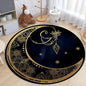 Astrology Moon Stars  Print Round Area Rugs Home Carpet Non Slip Washable Rug Kitchen Living Room Bedroom Dining Room Floor Mat