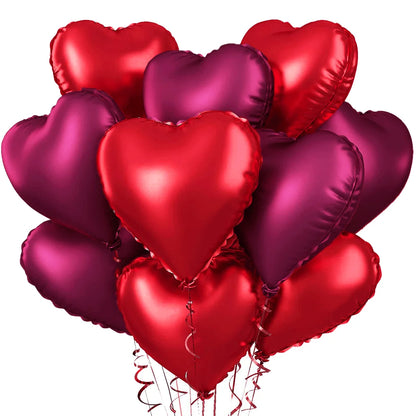 Heart-shaped Balloons 63inch Giant Foil Balloon Bright Pink Red Romantic Wedding Night Valentine's Day Anniversary Party Decor