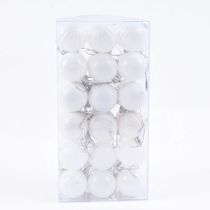 36/24pcs 40mm Merry Christmas Balls Christmas Tree Hanging Ball Ornaments Christmas New Year Party Home Decoration
