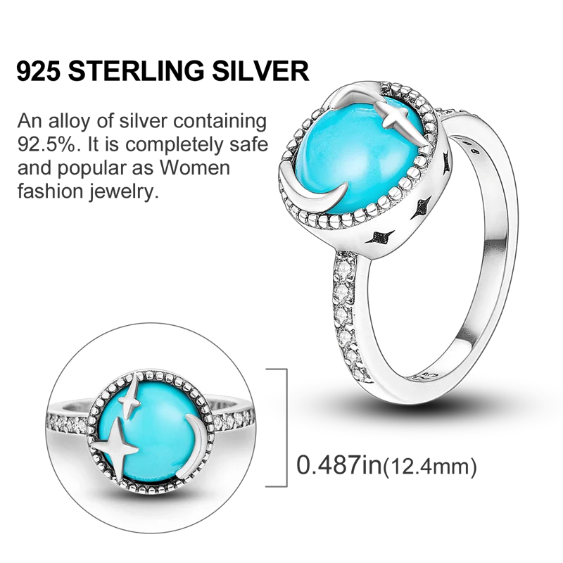 925 Sterling Silver Ring – Colorful Cubic Zirconia Women’s Wedding & Engagement Jewelry
