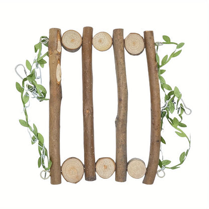 Natural Branch Bird Swing Parrot Toys Climbing Boardwalk Bird Toys Perched Bird Cage Accessories Swing Toy