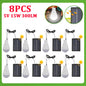 1-12pcs 5V 15W 300LM Solar Lighting Bulb Portable Solar Power Panel Battery Charger Energy Saving Outdoor Lamp USB Rechargable