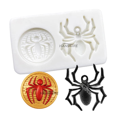 Spider Silicone Cake Mold – Halloween Fondant, Chocolate & Resin Baking Decoration Tool