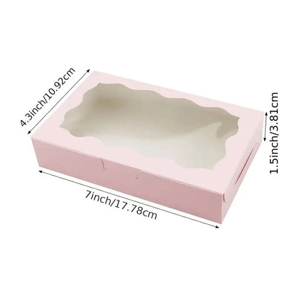 10/20pcs paper gift box with display window, suitable for wedding, birthday, holiday mother's day and other occasions
