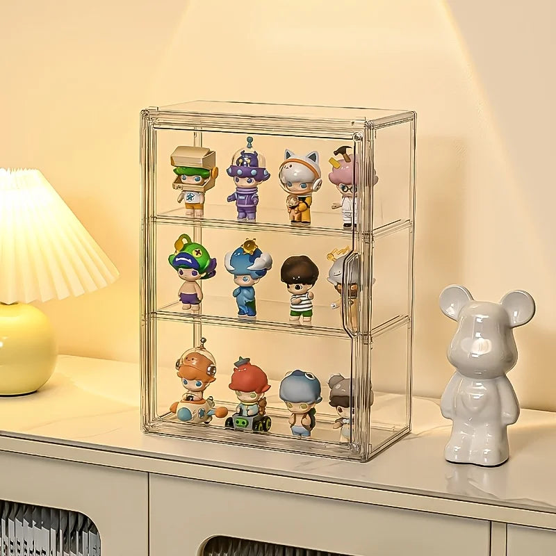 Multi-Purpose Storage Display Cabinet – Action Figures, Blind Boxes, Bags, Cosmetics, and Bathroom Organizer for Neat Display