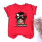 Mexicana Printed Women Top Women's Mexican Flag Pattern Casual T-shirt Summer Round Neck Short Sleeve Shirts Outfits