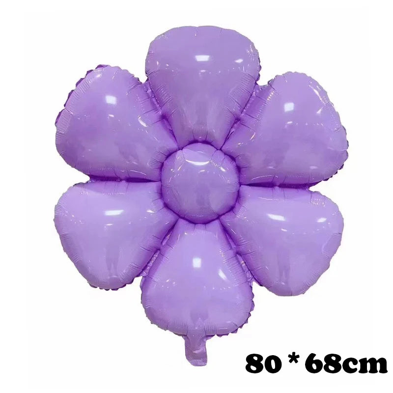40‑Inch Yellow & White Macaron Daisy Number Foil Balloon