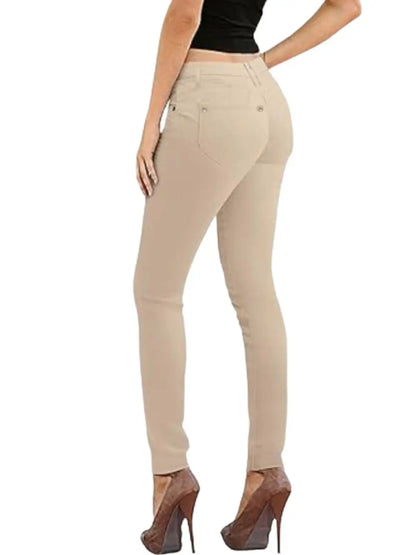 Casual Stretchy jeans for Women  White SKinny Pants Jeans Stretchy Spring Denim Pants Butt Lifting Denim Leggings
