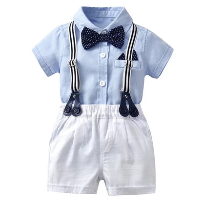 Kids Boys Formal Party Outfits Clothes Set Wedding Birthday Toddler Boy Gentleman Handsome Children Elegant Suit 1 2 3 4 5 Years