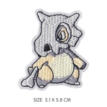 30‑Style Pokemon Embroidery Cloth Patches – Pikachu & Cartoon Iron‑On/Sew‑On Appliques for DIY Clothing
