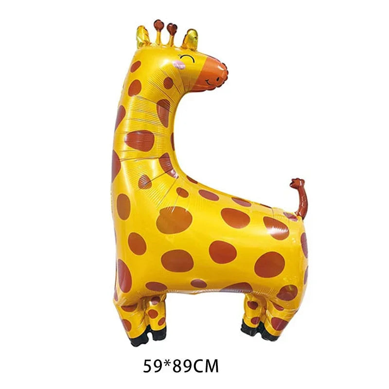 New Cartoon Animal Theme Foil Balloon Jungle Safari Lion Monkey Rabbit Kids Adult Birthday Party Decoration Supplies Baloon
