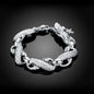 Fine 925 Sterling Silver Solid Chain Bracelet For Women Men Charm Party Gift Wedding party Fashion Jewelry