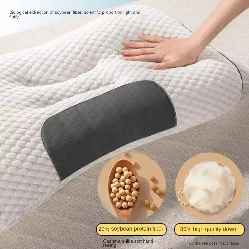 Honeycomb Massage Pillow: Cervical Vertebra Protection, Sleep Aid, Antibacterial and Anti-Mite Home Pillow Core