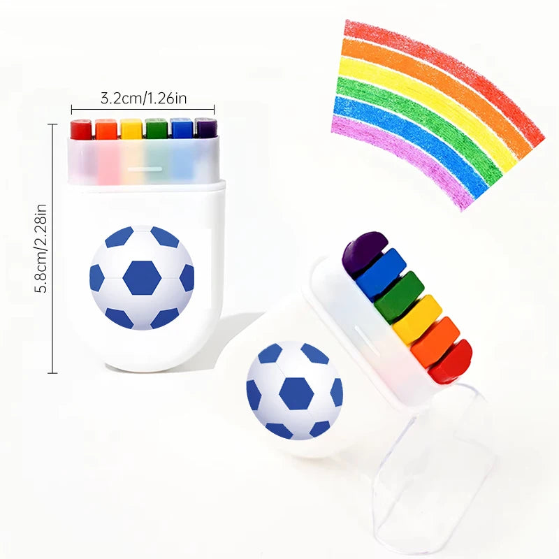 2 Pcs Rainbow Crayon Paint Color Set - Birthday Party Colorful Theme Oil Pastel Accessories, Family Christmas Halloween Gift