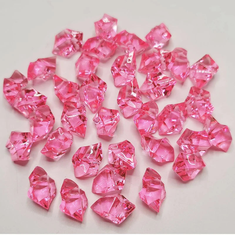100pcs-200PCS/lot 25X18mm Acrylic Crystal Ice Rock Stones Vase Gems For Wedding Party Decor Confetti Table Scatter Beads