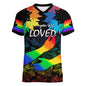 Fashion Gay Pride LGBT T-shirt For Men Women Love is Love Rainbow V Neck T Shirt Street Party Short Sleeve Oversized Tee Shirts