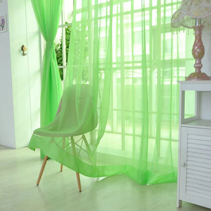 Transparent Solid‑Color Window Gauze Curtains – Light‑Luxury Sheer Panels for Weddings & Home Decor, Easy to Install