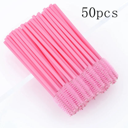 50/200pcs Disposable Mascara Wands Applicator Spoolers