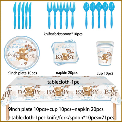 Teddy Bear Birthday Party Disposable Supplies