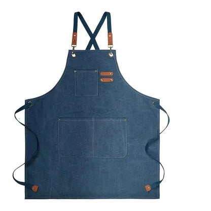 Household Canvas Apron Oil-proof  Can Wipe Hands  Kitchen CookingMen Women Adult With Tool Pockets Fashion Coffee Over  apron