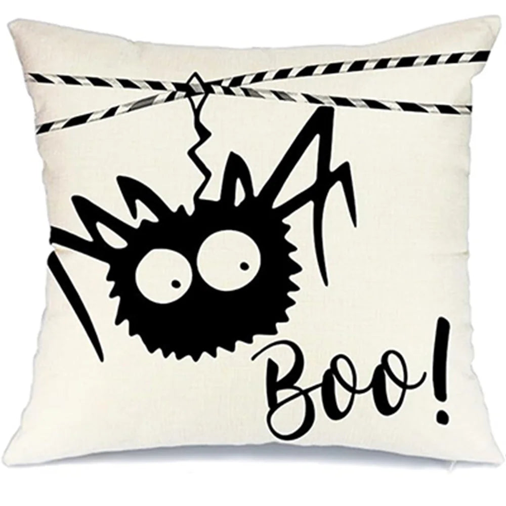 Spooky Halloween Pillowcases: Ghosts, Spider, and Boo! Designs Sofa cushion cover