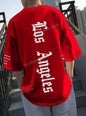 Men’s LOS ANGELES Print T‑Shirt – Loose Fit Short Sleeve
