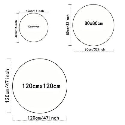 Astrology Moon Stars  Print Round Area Rugs Home Carpet Non Slip Washable Rug Kitchen Living Room Bedroom Dining Room Floor Mat
