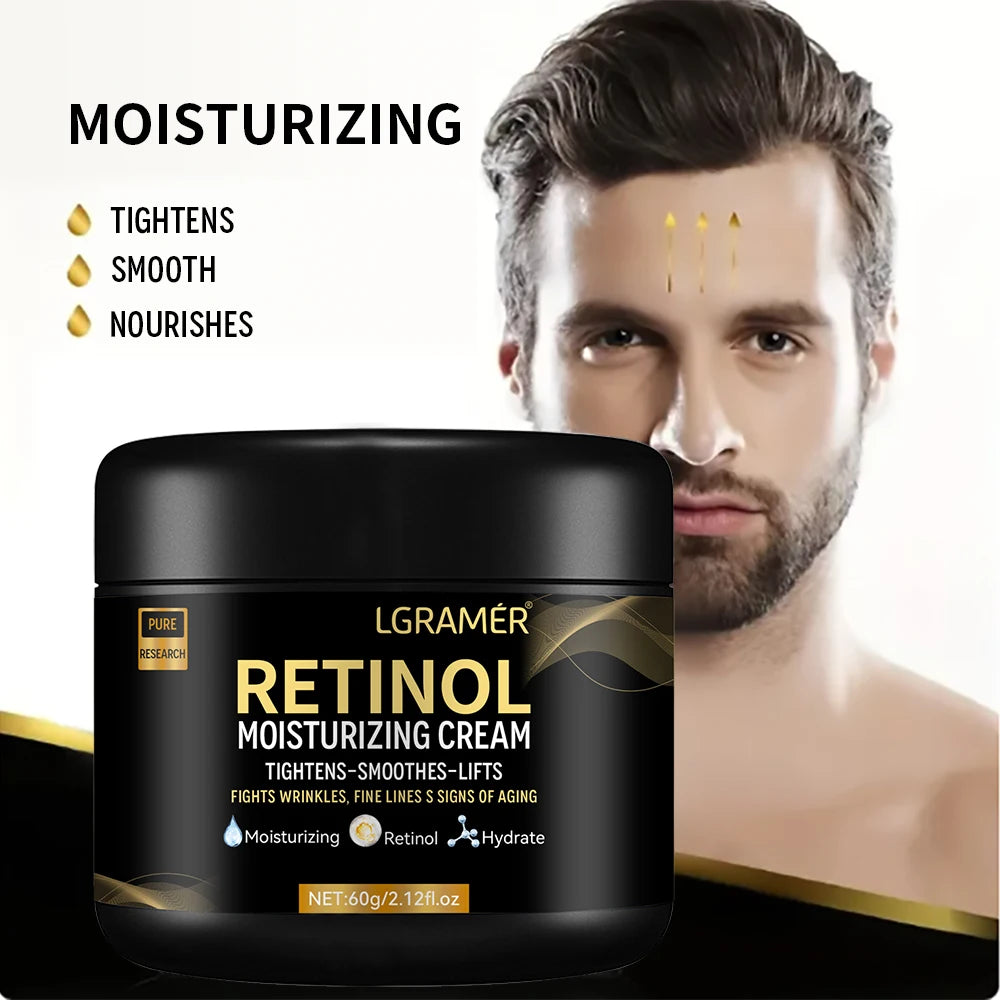 Men's Retinol Anti-Wrinkle Moisturizing Shrink Pores Whitening Face Cream