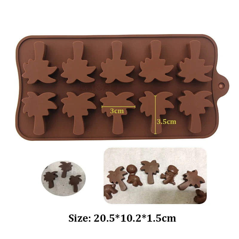 (59-87) Handmade Chocolate Candy Mould Jelly Pudding Ice Mold Insect Rose Heart Shape Silicone Moulds Baking Tool