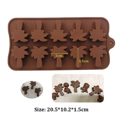 (59-87) Handmade Chocolate Candy Mould Jelly Pudding Ice Mold Insect Rose Heart Shape Silicone Moulds Baking Tool