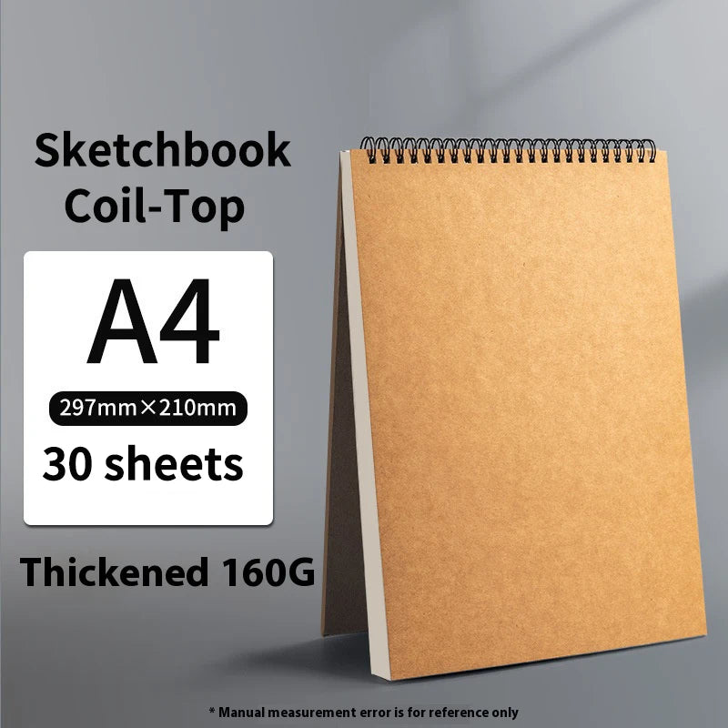 Borrence Spiral Sketchbook – Thick 160 GSM Paper in A3/A4/A5/8K/16K Sizes for Drawing, Watercolor & Art School Use